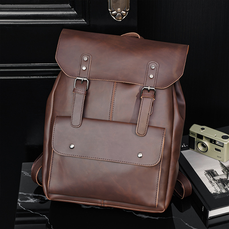 Vintage Men's Leather Backpack - Leather Work Rucksack Mens ulasan dan harga