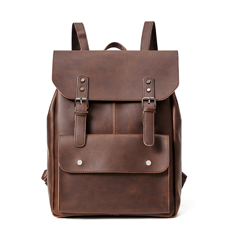 Vintage Men's Leather Backpack - Leather Work Rucksack Mens ulasan dan harga