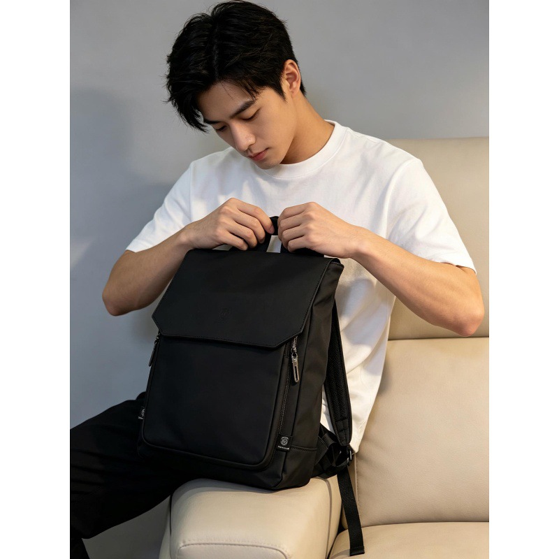High Quality Flap PU Leather L - Leather Work Rucksack Mens ulasan dan harga