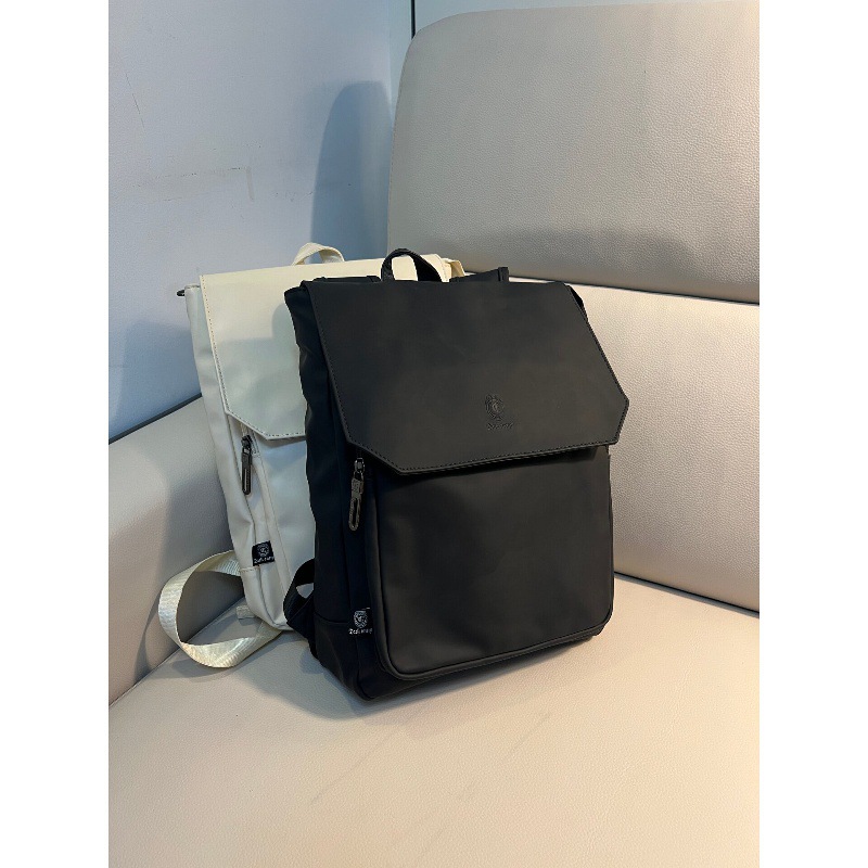 High Quality Flap PU Leather L - Leather Work Rucksack Mens ulasan dan harga