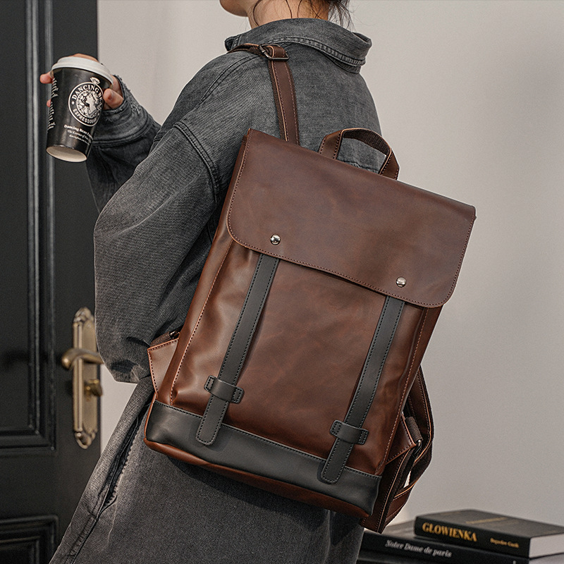 Men Vintage Leather Backpack 1 - Leather Work Rucksack Mens ulasan dan harga