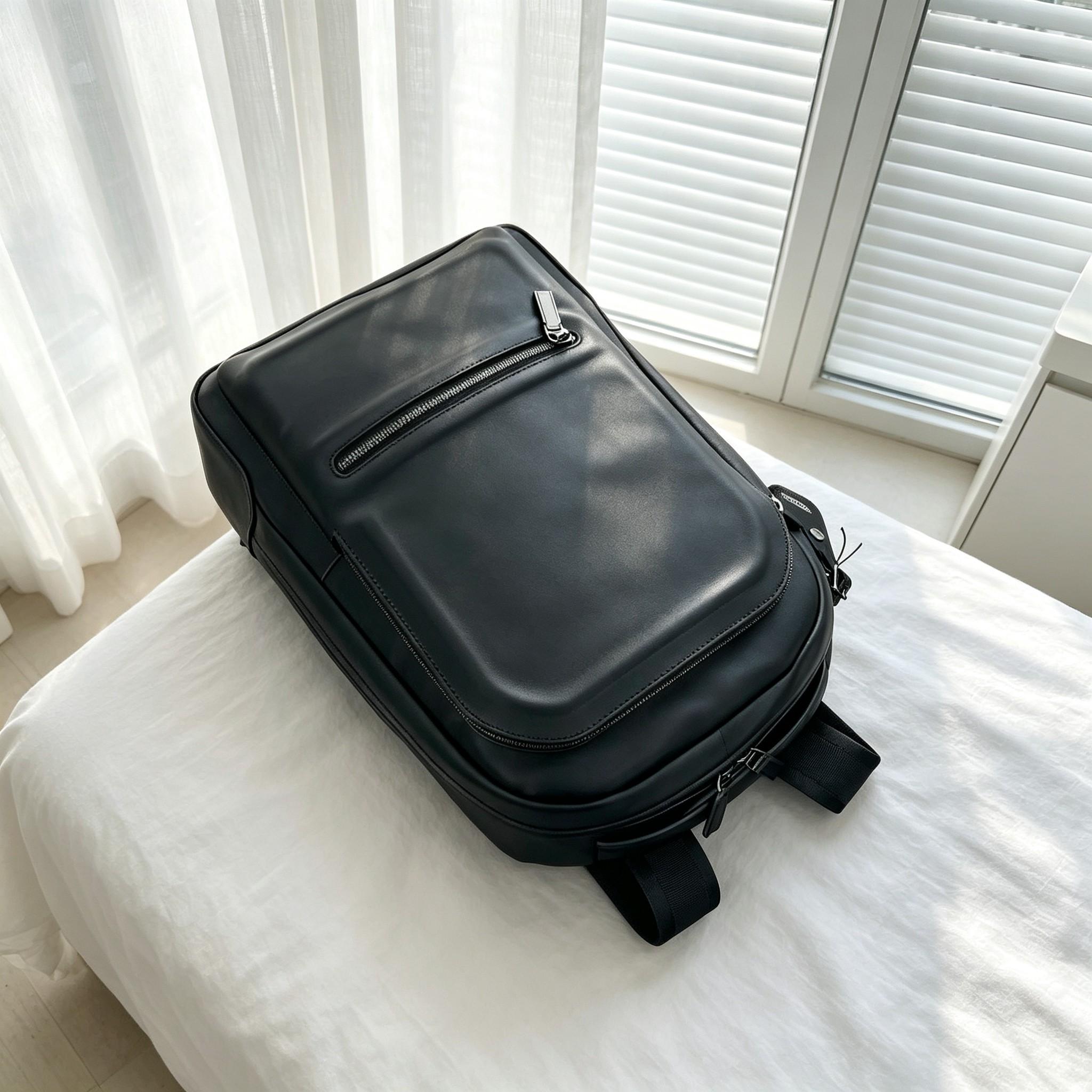 Business Commuter Backpack for - Leather Work Rucksack Mens ulasan dan harga