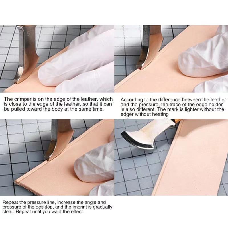 Red Wooden Handle Leather Edge - Groover Stitching Tool ulasan dan harga