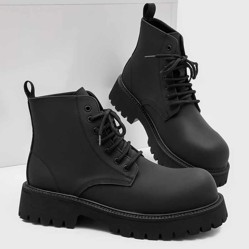 Size 38-46 Men Black High-top  - Leatherwork Designs ulasan dan harga