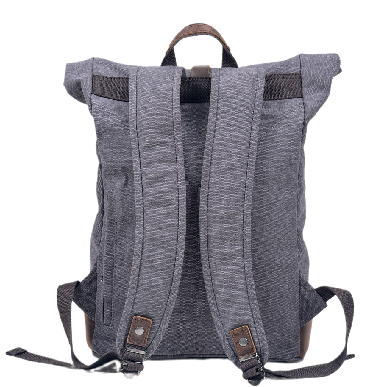 Men’s Waxed‑Canvas Roll‑Top Ru - Leather Work Rucksack Mens ulasan dan harga